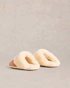 White Stuff - Knitted Mule Slipper - Natural Multi