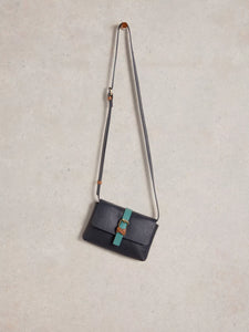 White Stuff - Landscape Leather Phone Bag - French Navy