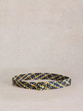 Load image into Gallery viewer, White Stuff - Leather Weave Belt - Blue Multi
