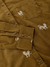 Load image into Gallery viewer, White Stuff - Libby Embroidered Cord Shirt in Khaki Green
