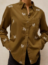 Load image into Gallery viewer, White Stuff - Libby Embroidered Cord Shirt in Khaki Green
