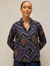 Load image into Gallery viewer, White Stuff - Libby Organic Cotton Shirt in Navy Multi
