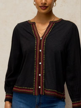 Load image into Gallery viewer, White Stuff - Lizzie Embroidered Top in Black Multi
