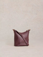 Load image into Gallery viewer, White Stuff - Mini Fern Leather Crossbody - Dark Plum
