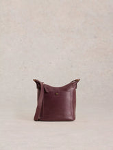 Load image into Gallery viewer, White Stuff - Mini Fern Leather Crossbody - Dark Plum
