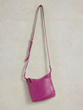Load image into Gallery viewer, White Stuff - Mini Fern Leather Crossbody in Dark Purple
