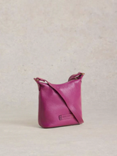Load image into Gallery viewer, White Stuff - Mini Fern Leather Crossbody in Dark Purple
