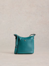 Load image into Gallery viewer, White Stuff - Mini Fern Leather Crossbody in Mid Teal
