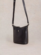 Load image into Gallery viewer, White Stuff - Mini Fern Leather Crossbody - Pure Black
