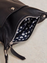 Load image into Gallery viewer, White Stuff - Mini Fern Leather Crossbody - Pure Black
