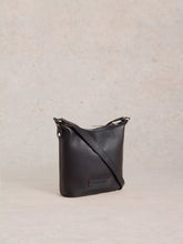 Load image into Gallery viewer, White Stuff - Mini Fern Leather Crossbody - Pure Black
