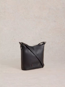 White Stuff - Mini Fern Leather Crossbody - Pure Black