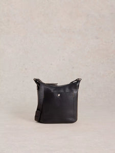 White Stuff - Mini Fern Leather Crossbody - Pure Black