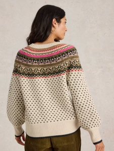 White Stuff - Mini Heart Fairisle Jumper - Ivory Multi