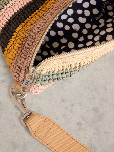 White Stuff - Mini Sebby Crochet Bag in Natural Multi