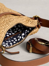 Load image into Gallery viewer, White Stuff - Mini Sophia Raffia Crossbody in Dark Natural

