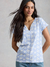 Load image into Gallery viewer, White Stuff - Nelly Notch Tee in Blue Print
