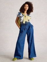 Load image into Gallery viewer, White Stuff - Nelly Notch Neck Tee in Navy Multi
