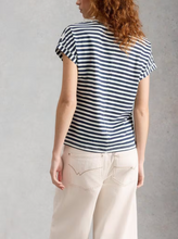 Load image into Gallery viewer, White Stuff - Nelly Notch Neck Tee in Navy Multi
