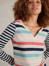 Load image into Gallery viewer, White Stuff - Nelly Stripe LS Tee - Natural Multi
