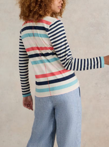 White Stuff - Nelly Stripe LS Tee - Natural Multi