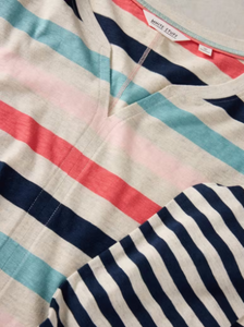 White Stuff - Nelly Stripe LS Tee - Natural Multi