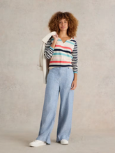 Load image into Gallery viewer, White Stuff - Nelly Stripe LS Tee - Natural Multi
