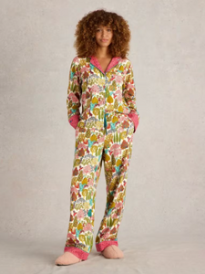 White Stuff - Nina Organic Pyjamas - Natural Print