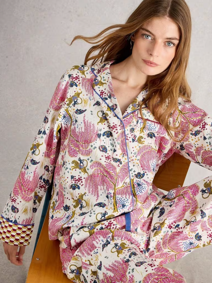 White Stuff - Nina Pyjamas in Natural Print