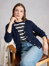Load image into Gallery viewer, White Stuff - Nova Linen Blend Cardi in Dark Navy
