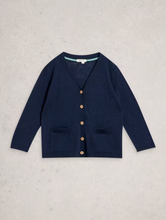 Load image into Gallery viewer, White Stuff - Nova Linen Blend Cardi in Dark Navy
