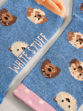 Load image into Gallery viewer, White Stuff - Novelty Ankle Sock in Blue Multi
