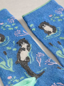 White Stuff - Novelty Ankle Sock in Dark Blue