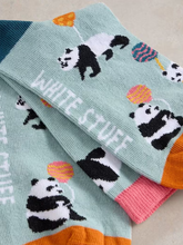 Load image into Gallery viewer, White Stuff - Party Panda Ankle Socks - Blue Multi
