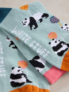 White Stuff - Party Panda Ankle Socks - Blue Multi