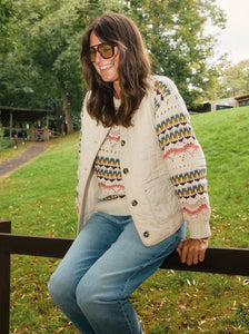 White Stuff - Piper Pointelle Jumper - White Multi