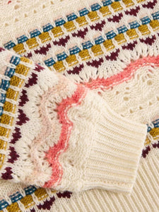 White Stuff - Piper Pointelle Jumper - White Multi