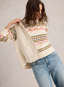 White Stuff - Piper Pointelle Jumper - White Multi