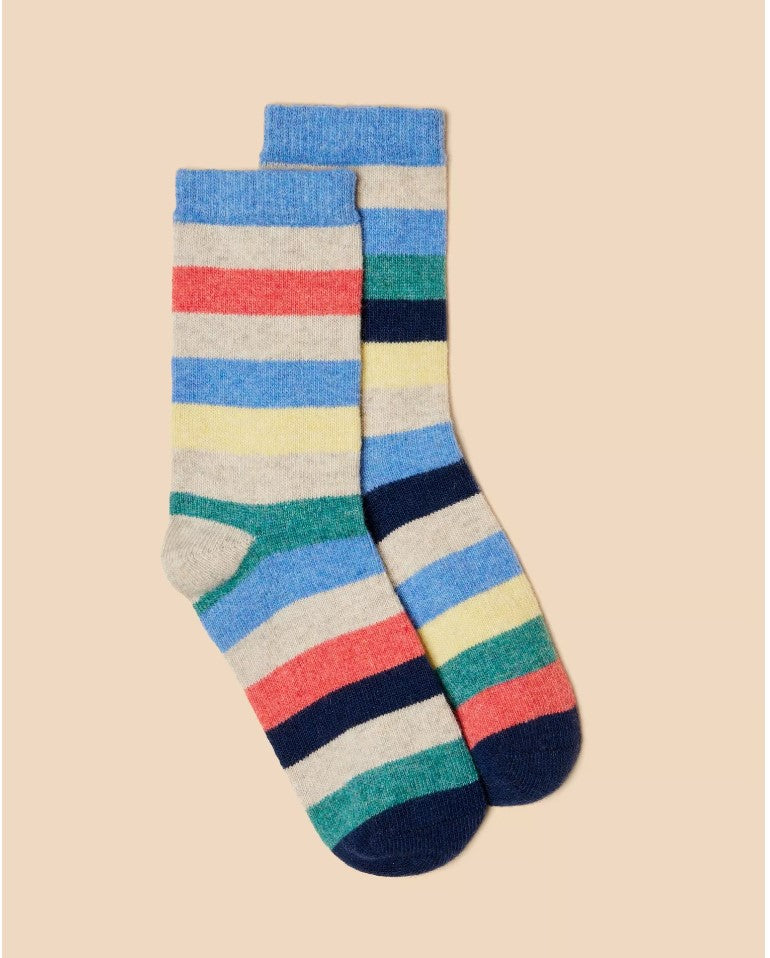 White Stuff - Pop Stripe Wool Blend Socks