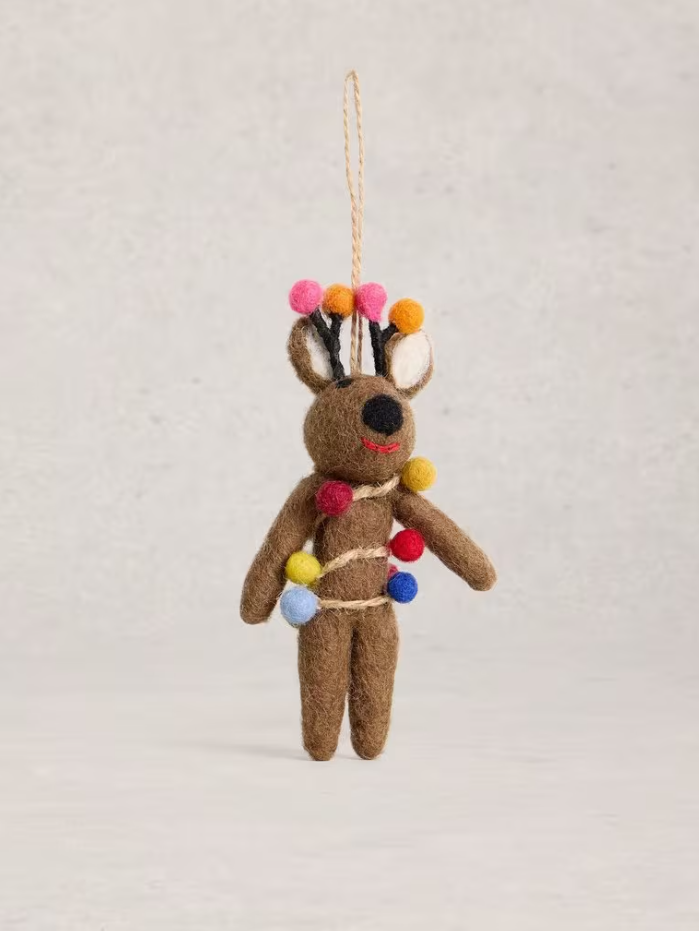 White Stuff - Reindeer Lights Hanging Decoration