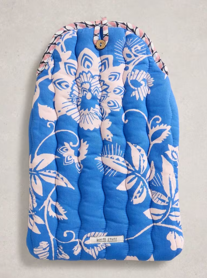 White Stuff - Reversible Hot Water Bottle in Blue Multi