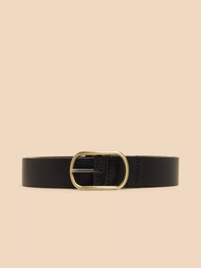 White Stuff - Reversible Leather Belt - Pure Black