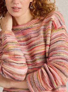 White Stuff - Rosie Space Dye Jumper - Pink Multi