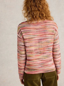 White Stuff - Rosie Space Dye Jumper - Pink Multi