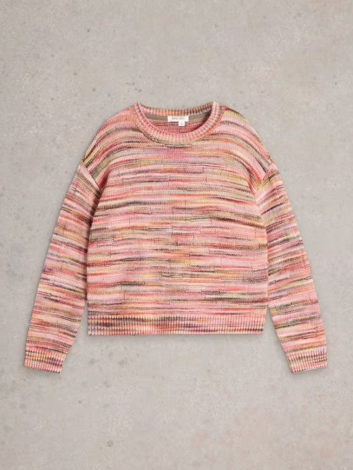 White Stuff - Rosie Space Dye Jumper - Pink Multi