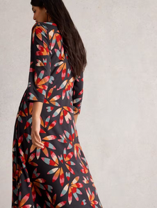 White Stuff - Rua Jersey Shirt Dress in Grey Multi