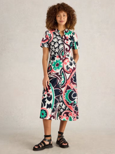 Load image into Gallery viewer, White Stuff - Rua Jersey Shirt Dress in Black Multi
