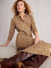 Load image into Gallery viewer, White Stuff - Rua Jersey Shirt Dress in Chartreuse Print
