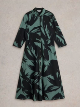 Load image into Gallery viewer, White Stuff - Rua Jersey Shirt Dress - Green Print
