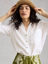 Load image into Gallery viewer, White Stuff - Sadie Linen Boyfriend Shirt in Brilliant White
